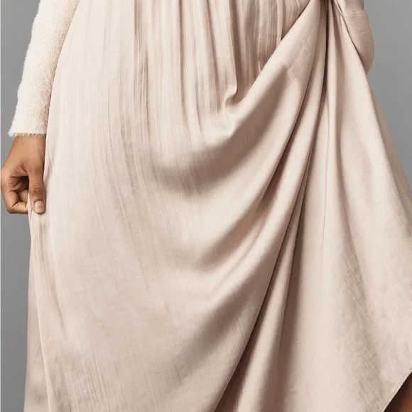 Anthropologie Tan Long Sleeve Dress - Picture 5 of 6